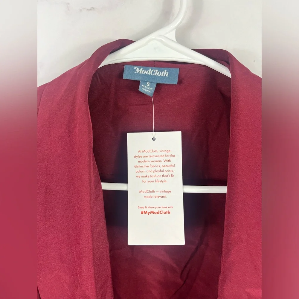 NEW WITH TAGS MODCLOTH Marketing Maven Draped Blazer - Picture 2 of 5